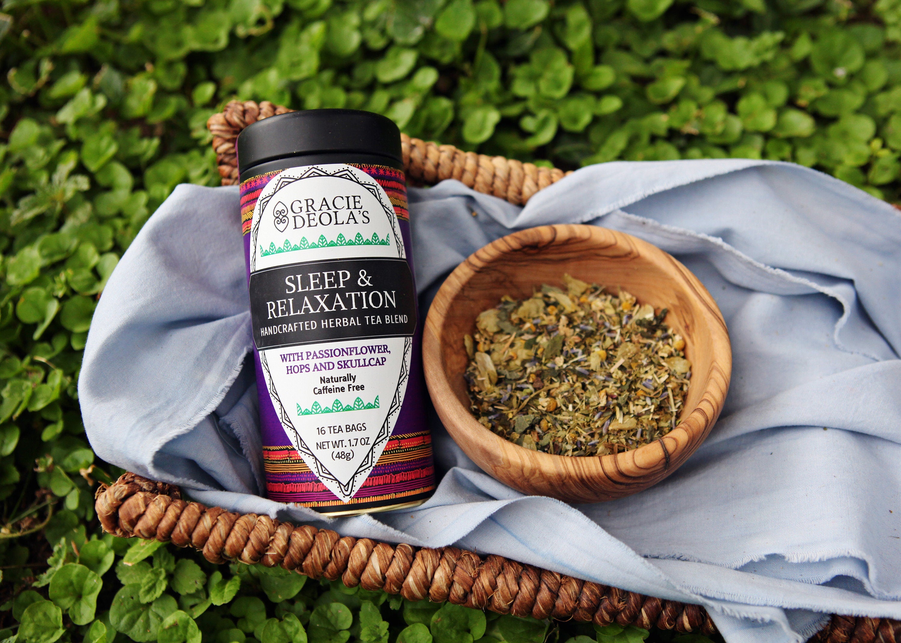 Sleep & Relaxation Herbal Tea w/ Passionflower, Hops, Skullcap - Insom ...
