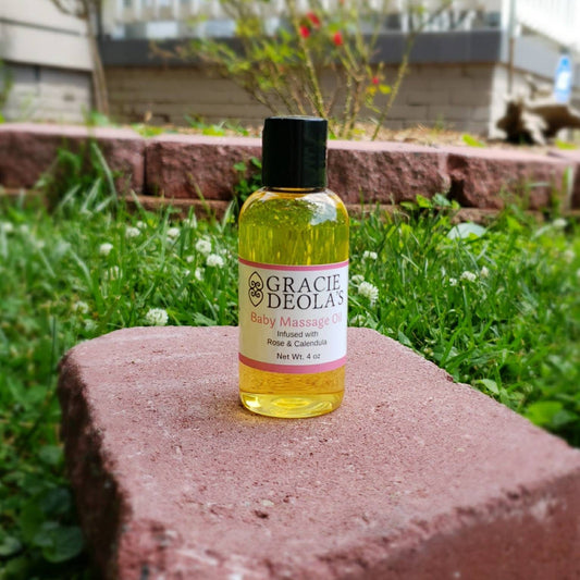 Baby Massage Oil w/Rose &Calendula
