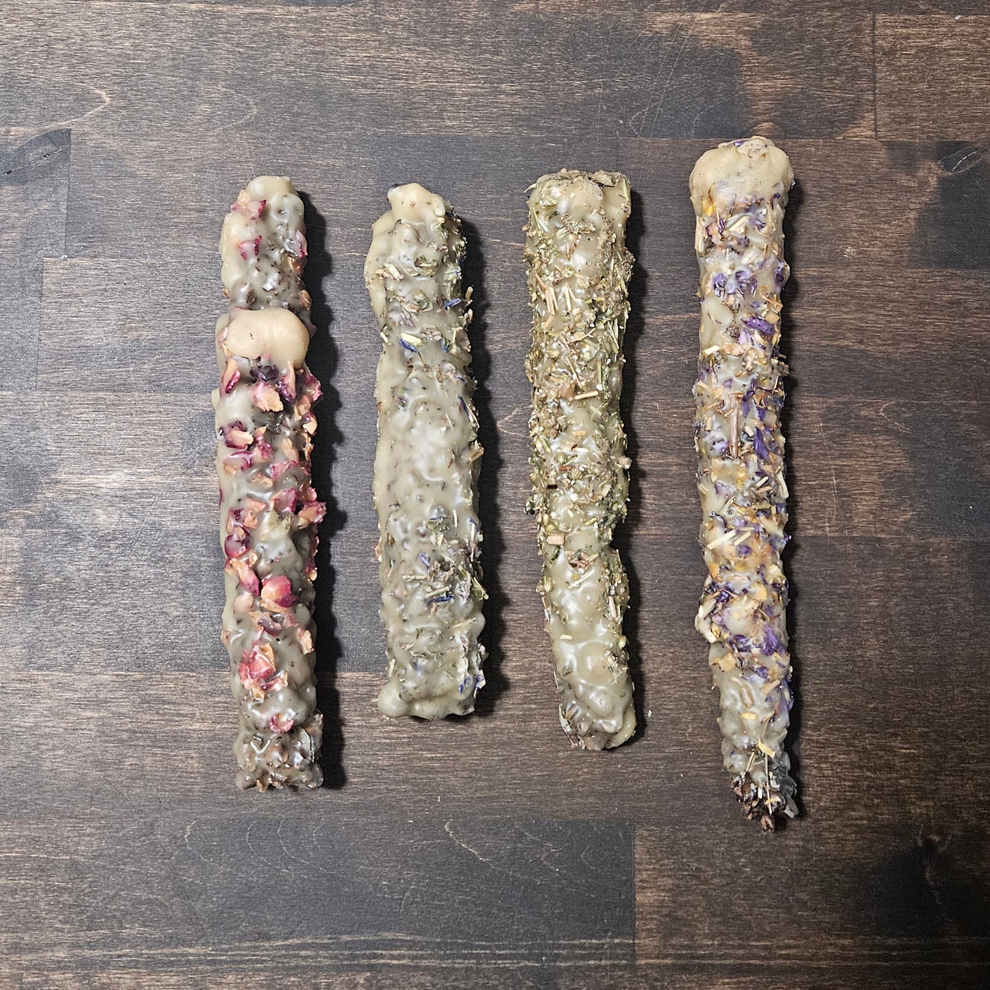Dressed Mullein Stalk Candles
