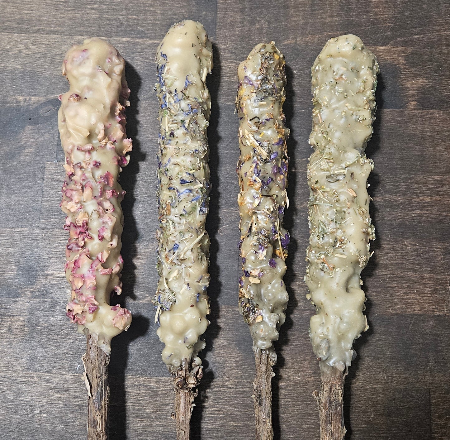 Dressed Mullein Stalk Candles