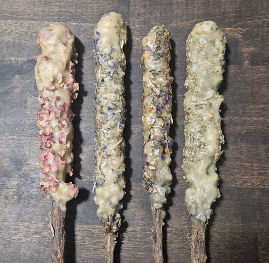 Dressed Mullein Stalk Candles