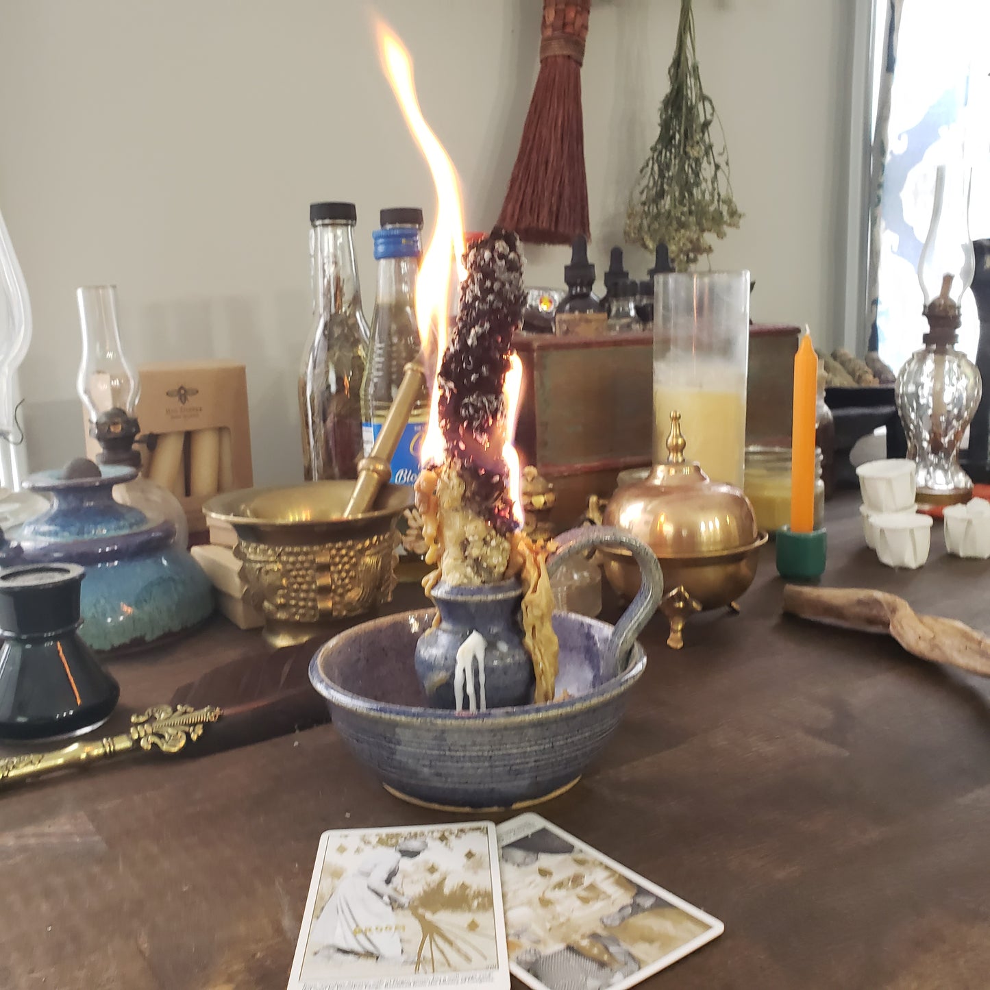 Dressed Mullein Stalk Candles